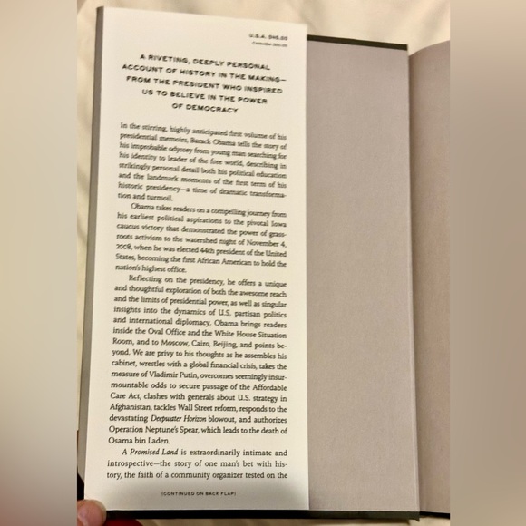 A Promised Land Barack Obama HBDJ First Edition Presidential Biography Book - Picture 6 of 16